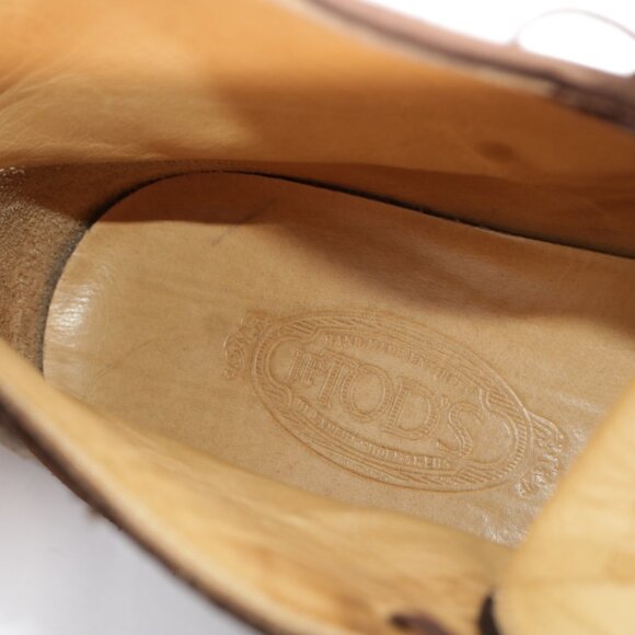 TODS Mens Chukka Boots Size 10 Brown Suede Lace Up Plain Toe Comfy Dress Shoes - Picture 11 of 13